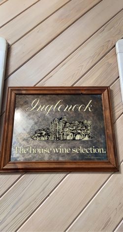 VINTAGE INGLENOOK THE HOUSE WINE SELECTION BAR MIRROR SIGN