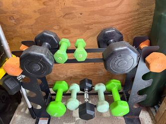 Weight rack and weights