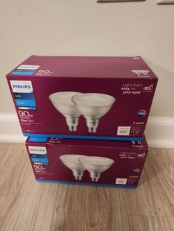 Philips LED 90w 10w LED Indoor Outdoor PAR 38 Flood Light E26 - 2 bulbs per box