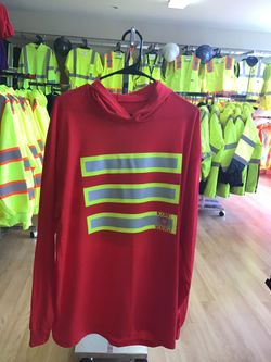 High Visibility Hooded Long Sleeve