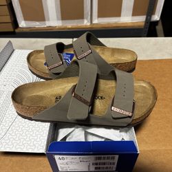 Birkenstock Arizona Birkibuc Stone Men And Women 0151221