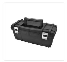 Anvil 24 in. Black Plastic Tool Box