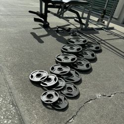 Olympic weight set home garage gym set
Cage with pulley system 