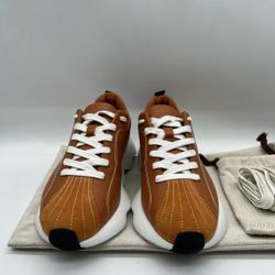 Hermès suede and goat leather sports shoes
