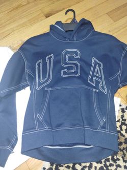 Navy Blue USA Graphic Hoodie