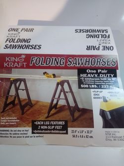 Pair Of Folding Sawhorses NEW