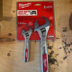 Milwaukee 6 Inch And 10 Inch Adjustable Wrench Set