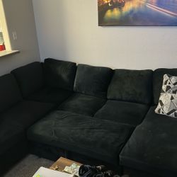 Black Couches 600 OBO Great Condition 