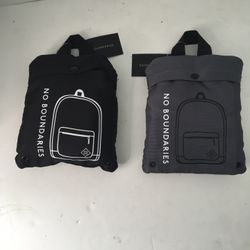  New 2Set No Boundaries BackPack portables Black/grey