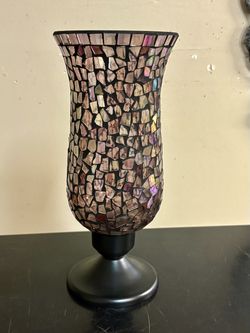 Pretty Purple Hurricane Candle Holder/Vase 12”