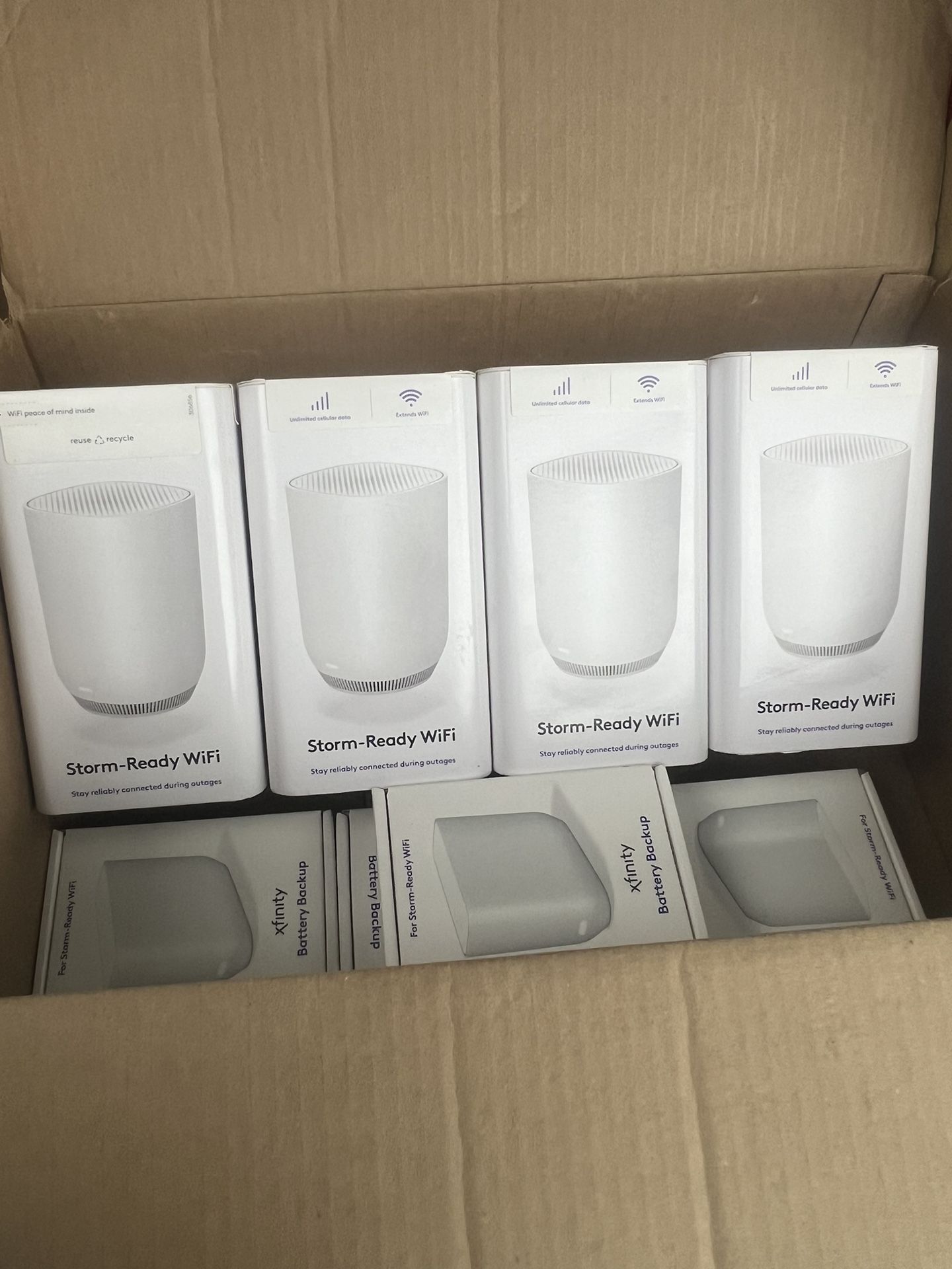 4 XFINITY STORM READY WIFI BACK UP POWER SOURCE KEEP WIFI UP & RUNNING DURING POWER OUTAGES!!! PRICE YOU SEE IS FOR ALL 4 DEVICES!!!!