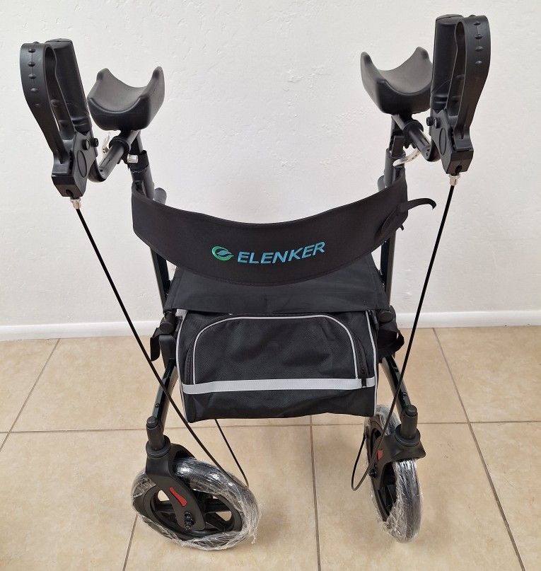 All Terrain Upright Rollator Walker, Stand up Rolling Walker