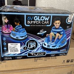 6v blue glow bumper car ride on