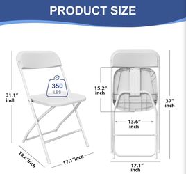 NEW plastic folding chairs party supply