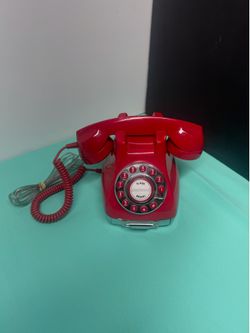 Red Retro Landline Phone
