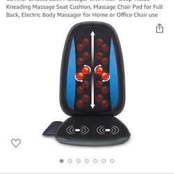 NEW Shiatsu Back Massager with Heat -Deep Tissue Kneading Massage Seat Cushion
