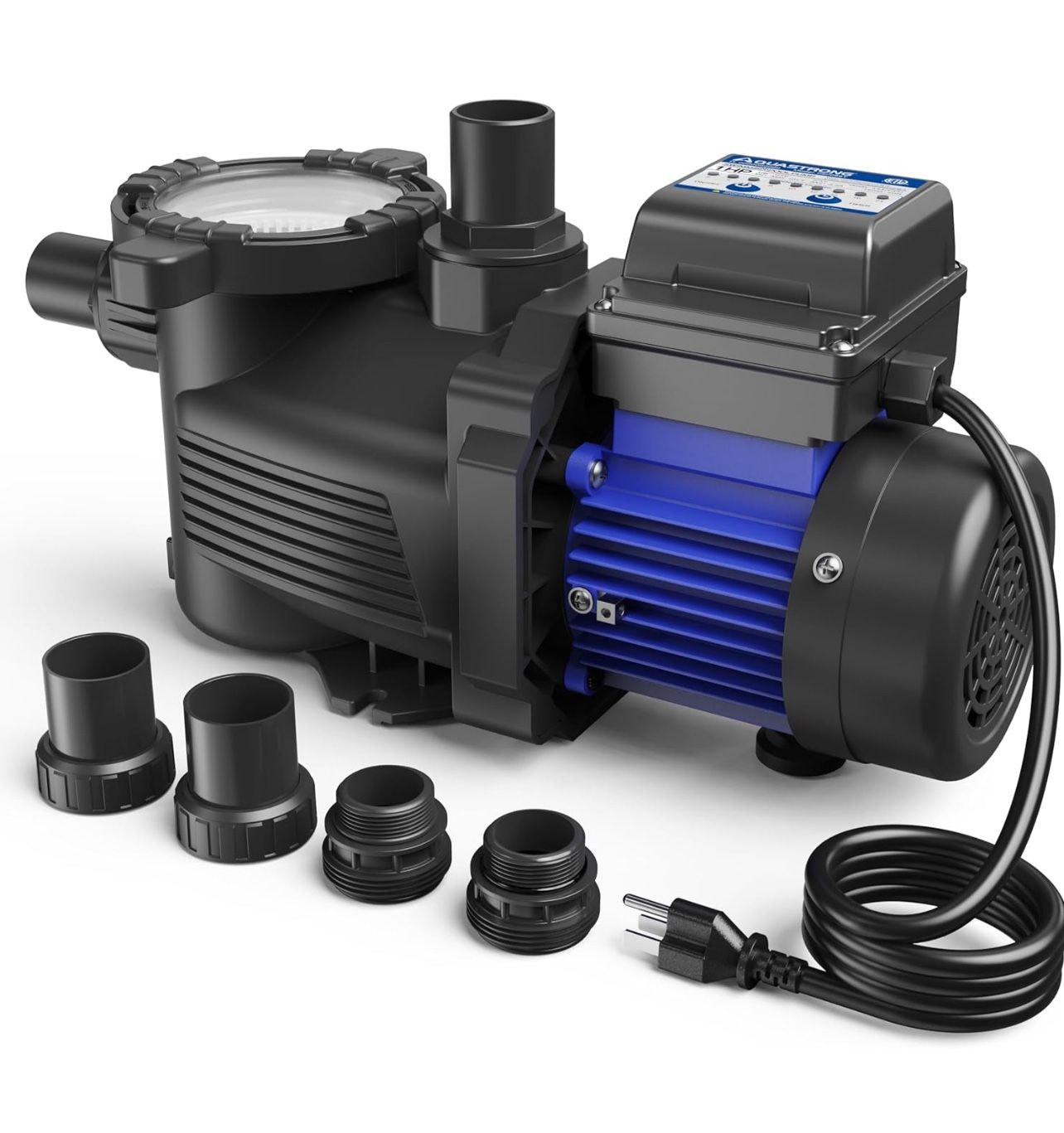 1 HP Above Ground Pool Pump with Timer, 115V, 4945GPH, High Flow, Powerful Self Primming Swimming Pool Pumps with Filter Basket