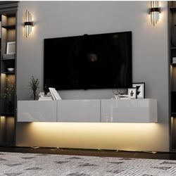 Floating Tv  Stand With With LED Lights 