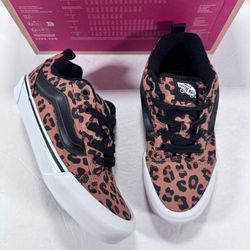 Vans Knu Skool Leopard Black Brown Chunky Sneakers Women Size 7