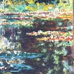 WATER GARDEN AT GIVERNY French Oscar Claude Monet Fine Art Print Vintage COA  Certificate of Authenticity Antique Japan Printed Collectible France