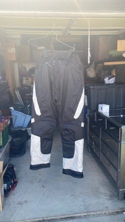 Motorcycle Riding Pants Gray and White