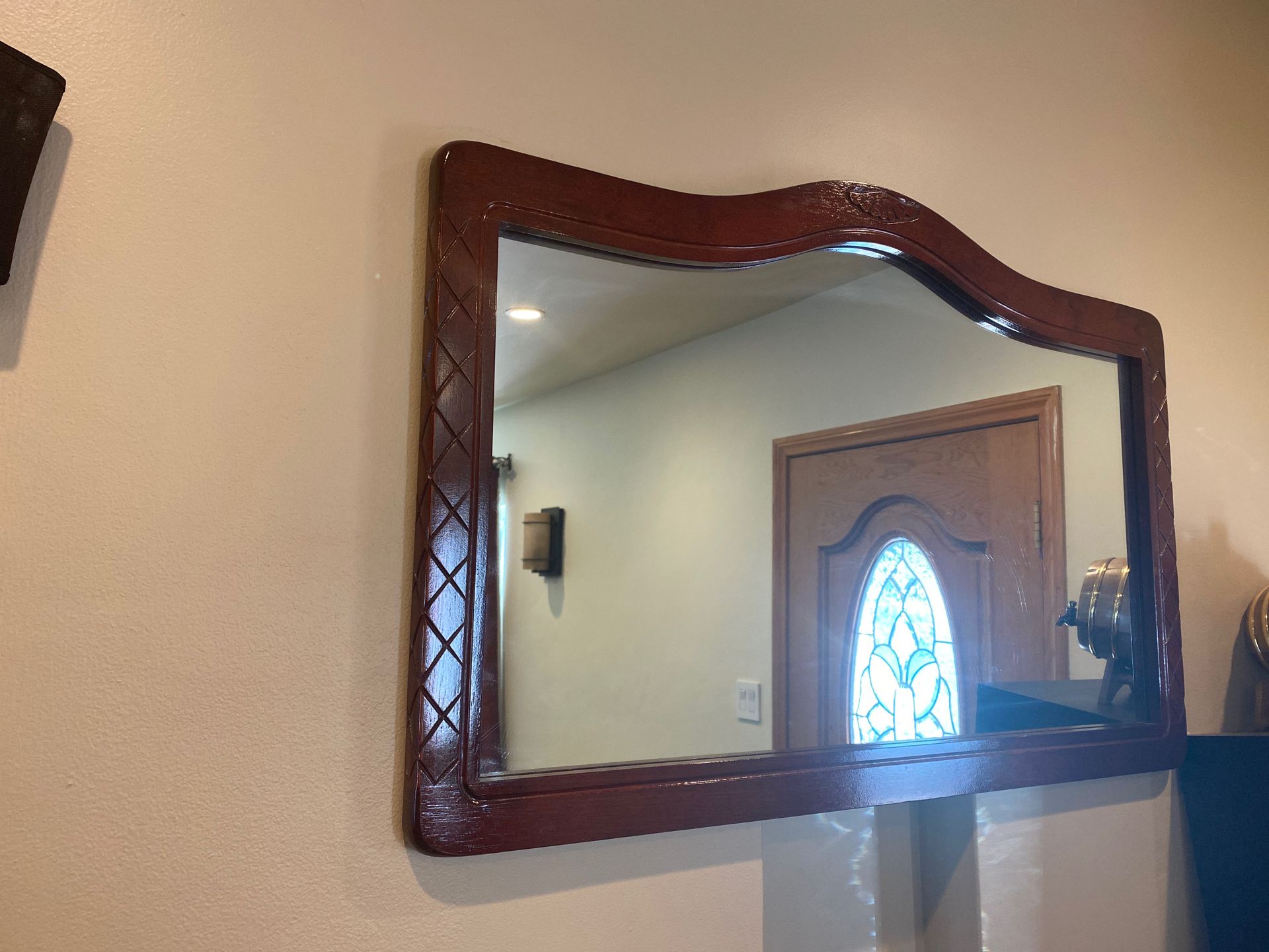 Wall mirror hanging mirror