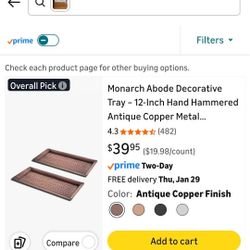 Monarch Adobe decorative tray