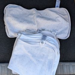 Baby Burp Cloths - White