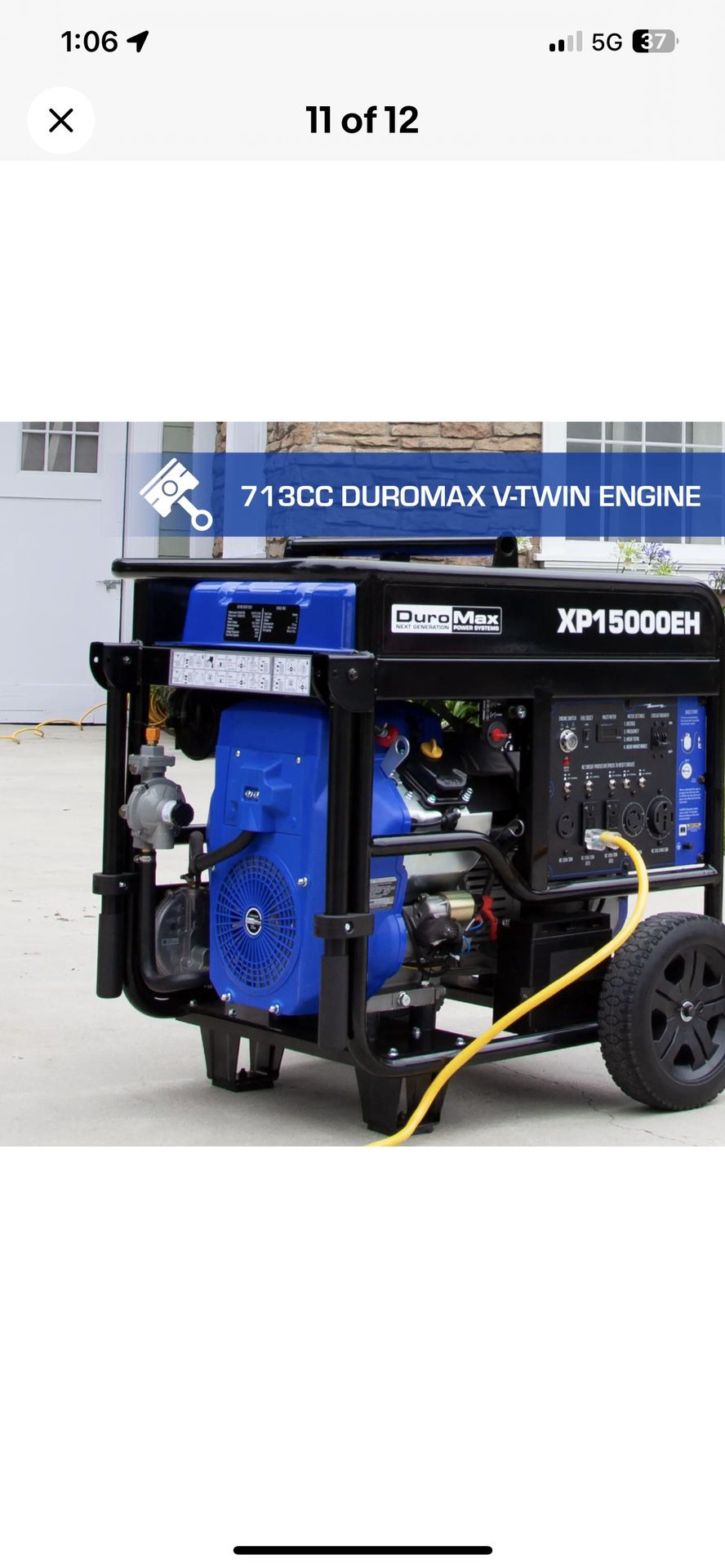 DuroMax Duel Fuel Generator XP1500EH