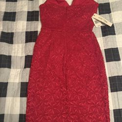 Red Lace Cocktail Dress  Size Small 