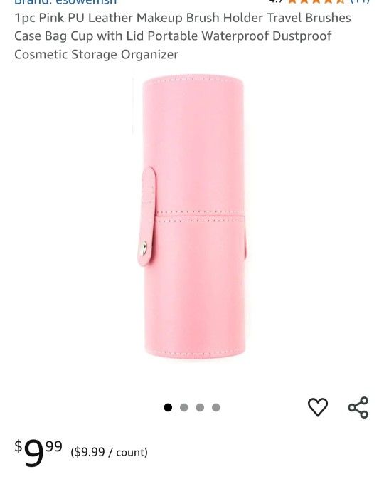 Leather Makeup Brush Holder