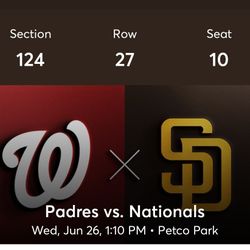 Padres Vs. Nats 6/26/24