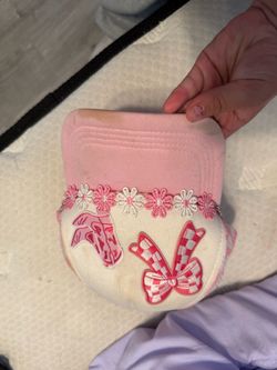 Pink Bow & flower hat y2k