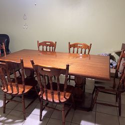 6 Piece Dining Table With China Cabinet 