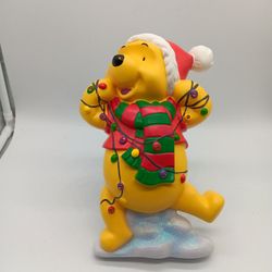 Disney Winnie The Pooh Flashing / Light Up Standing Figure Christmas Decor