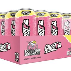 12pk Ghost Energy Drink Sour Pink Lemonade 