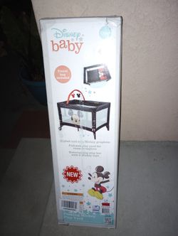 Disney Mickey Mouse Play Yard With Bassinet 