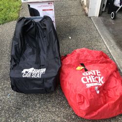 Car Seat And Two Travel Car seat Bag And Backpack 