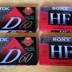 Set Of 2 TDK D60 and Sony HF 120 Cassette