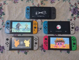 Customized Nintendo Switch with games
