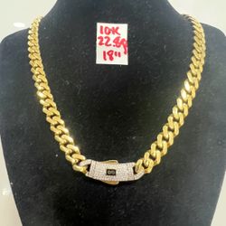 10K Yellow Gold Mónaco Chain For Wedding 22.8Gr 18 Inches Long 
