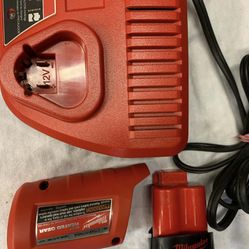 Milwaukee M12 Battery And Charger 