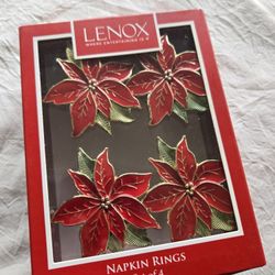 Lenox Pointsetta Napkin Holders