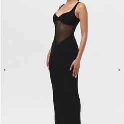 Hourglass Mesh Contrast Dress
