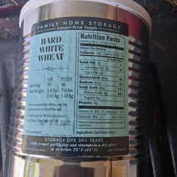 White Wheat Canned For Long Term Storage 