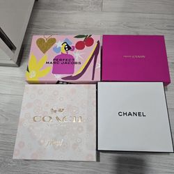 Chanel, Coach, Marc Jacob's, Prada Empty Perfume Boxes
