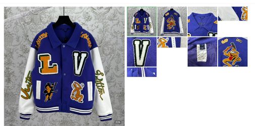 Lv Letterman Leather Jacket