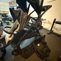 Chicco Corso Flex Single-to-Double Stroller + Car Seat Adapter + Bassinet Insert Convertible Travel System