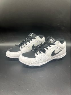 New Nike Jordan Stadium 90 Low MCS Cleats White/ Black Oreo Size 12 (HQ0211-101)