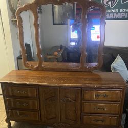 Antique Dresser W/Mirror